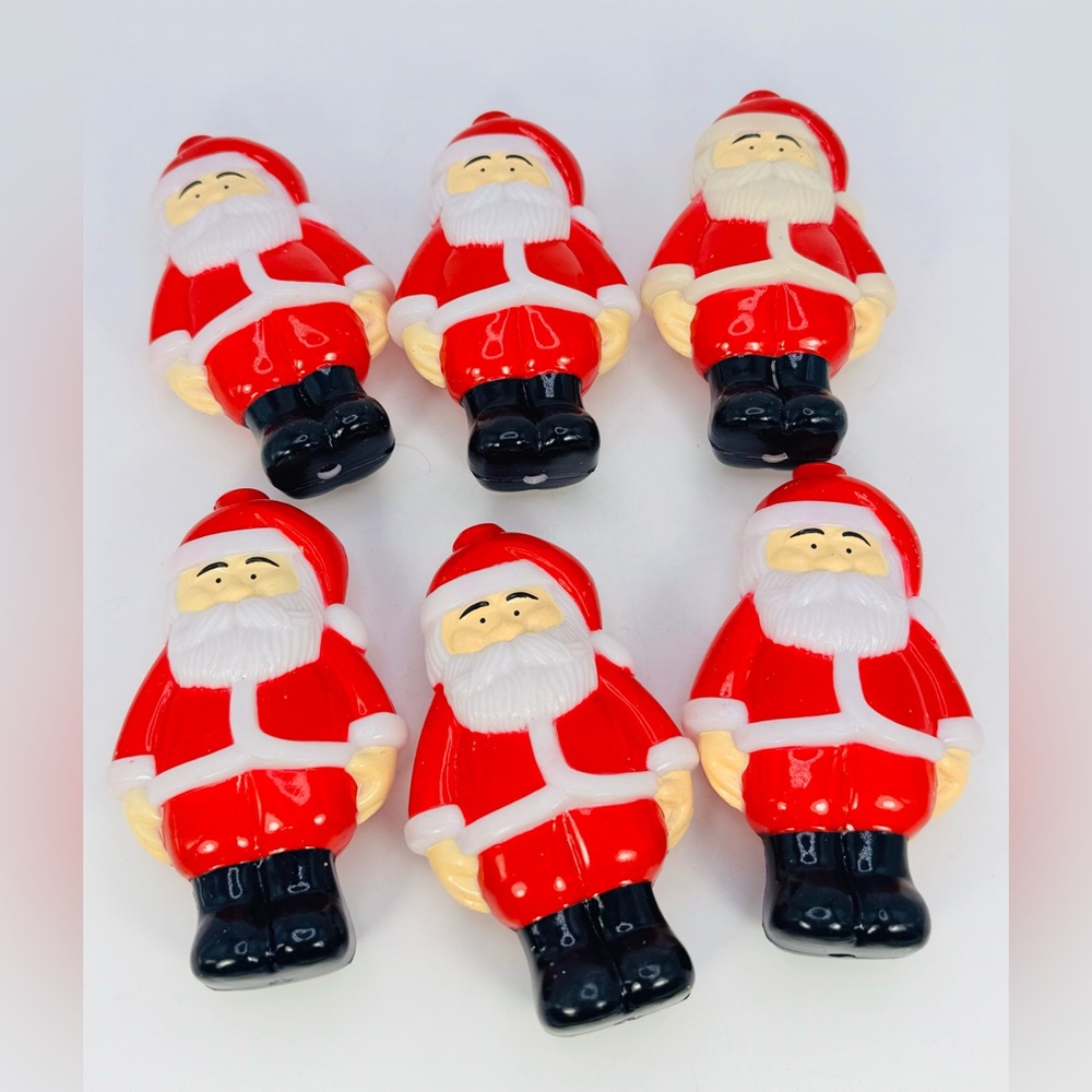 Vintage Santa Claus Blow Mold String Light Covers Only Christmas Lot Of 6